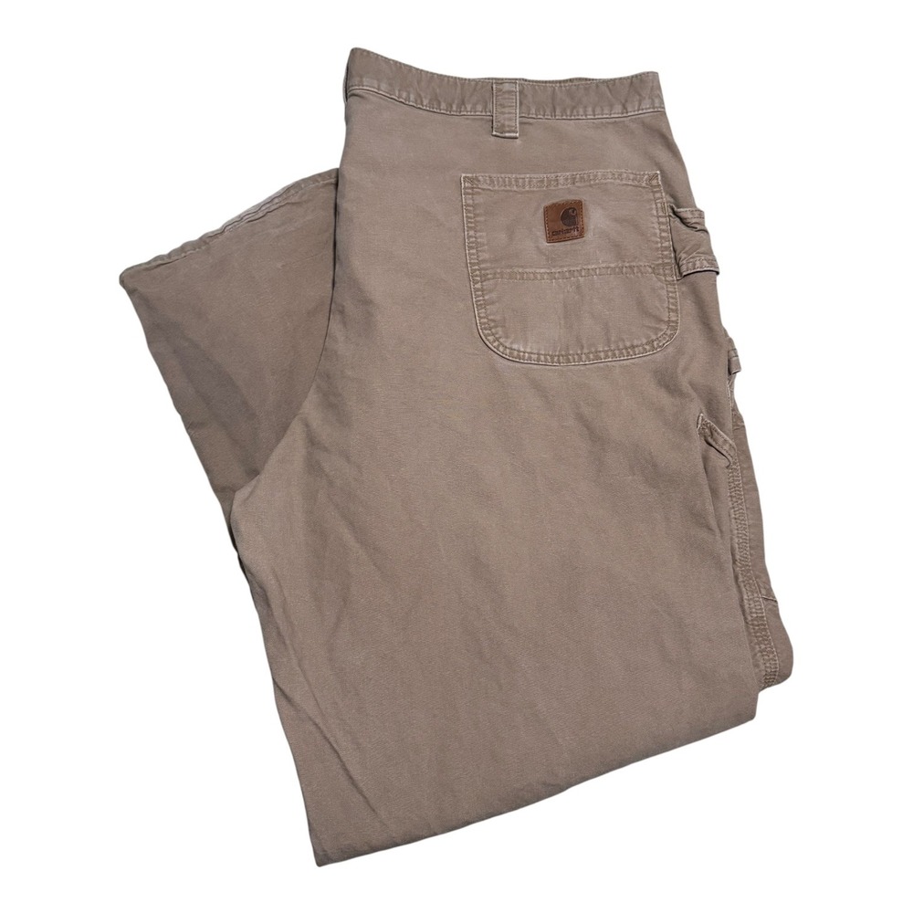 Carhartt B151 DKH Original Dungaree Fit Stained Pants Mens 46x32 (Fit 44x29.75)